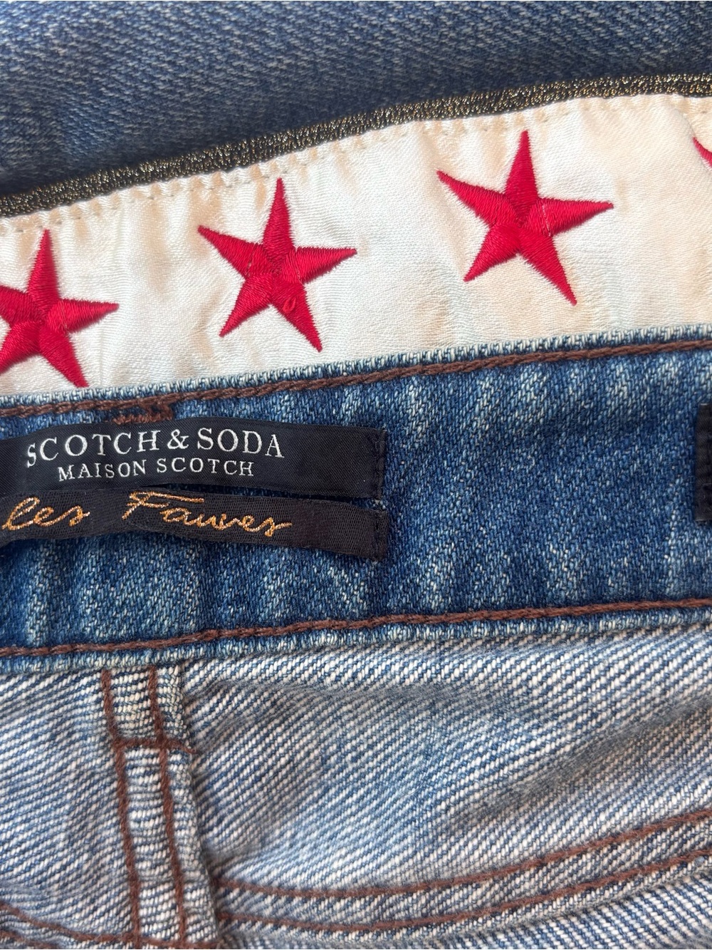 Scotch & Soda Mid Blue Skinny Jeans with Star Side Trim - Picture 4 of 4